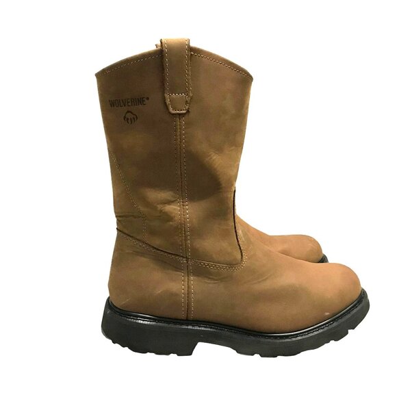 WOLVERINE Wellington Mens DD Work Boot  Brown Leather Size 13D  W04727 - Picture 1 of 13